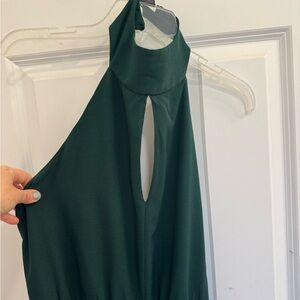 Elegant Green Halter Dress